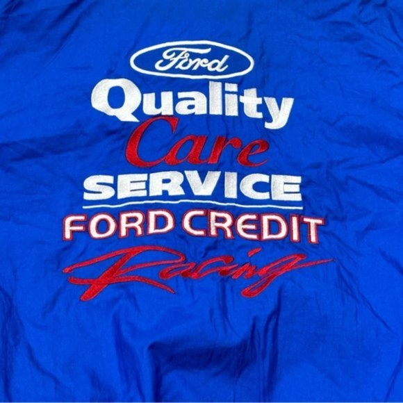 Vintage 90s NASCAR Dale Jarrett FORD Motors Chase Authentics Racing Jacket XL - Picture 13 of 13